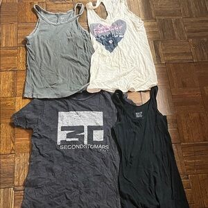 Women's Assorted Tank Tops - Gray, Black, White plus Thirty seconds to mars T